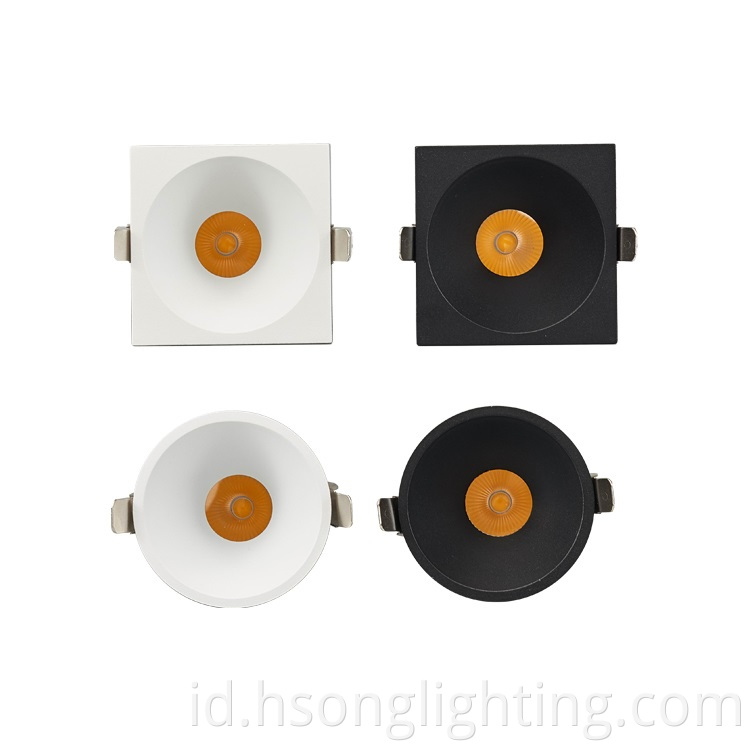 Desain Baru Putih/Hitam Tertanam LED COB Downlight Trimless Downlight 15W Untuk Hotel Wall Washer